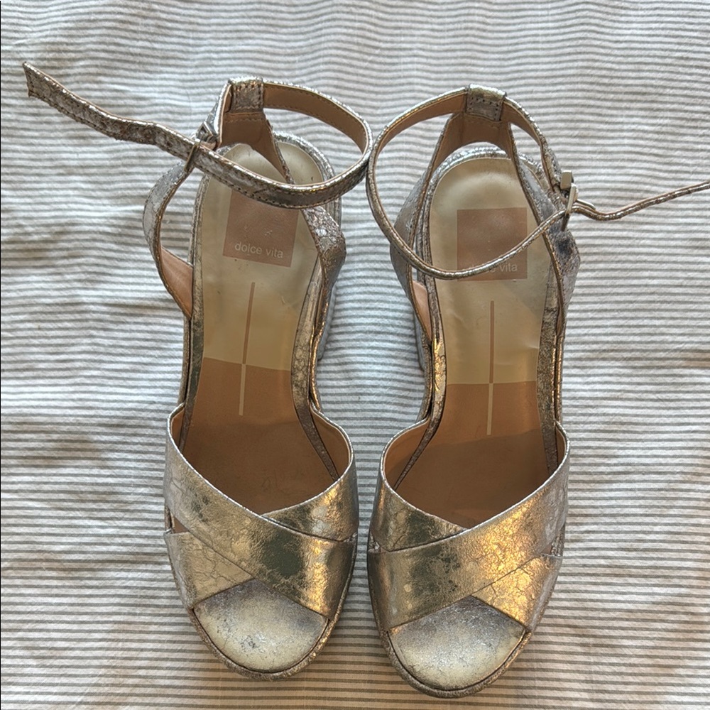 Dolce Vita Silver Platforms